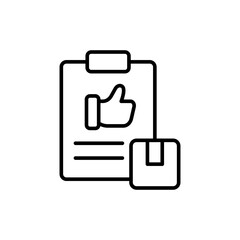 Product feedback report outline icons, minimalist vector illustration ,simple transparent graphic element .Isolated on white background