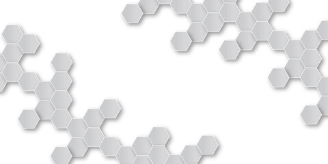 It has a clean modern and minimalist aesthetic pattern, The hexagon on white creates a subtle, almost three-dimensional effect, The way the hexagons together a cohesive structure.