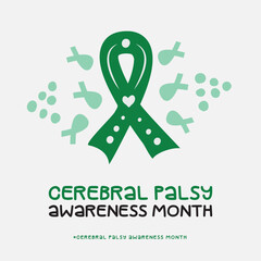 Cerebral Palsy month, Vector Illustration Awareness Design.