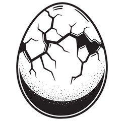 Fototapeta premium Cracked egg illustration shows emergence concept representing new beginnings and potential