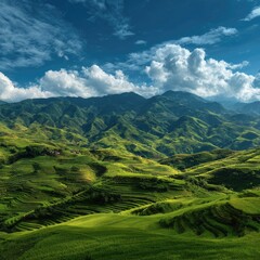 Obraz premium Verdant Horizons of the SynBiosphere