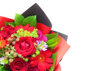 バラとガーベラのフラワーアレンジメント