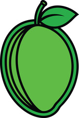 Vibrant Fresh Mango Fruit Vector Art