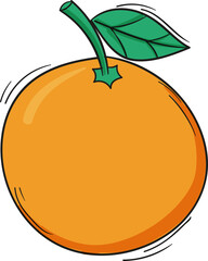 vector illustration of an orange