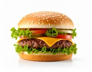 Classic Cheeseburger on White