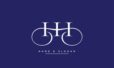 HH, HH Abstract Letters Logo Monogram