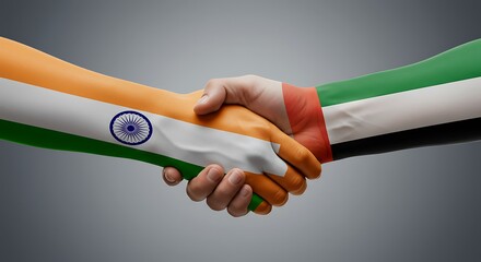 India UAE handshake symbolizes strong partnership and growing global relations
