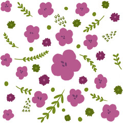 seamless cute floral pattern
