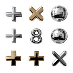 Obraz premium Decorative Graphic Elements Featuring Plus and Cross Symbols