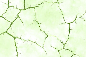 Light green cracks on a pale background
