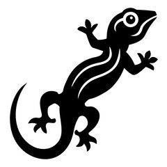 Black gargoyle gecko silhouette icon