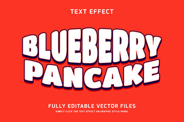 Blueberry pancake font style text effect