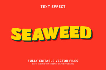 Seaweed simple embossed 3D text effect
