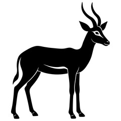 Fototapeta premium Elegant impala silhouette in a clean modern icon style
