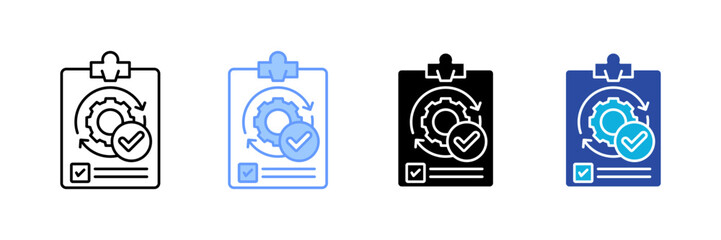 Continuity Planning Icon Set Multiple Style Collection