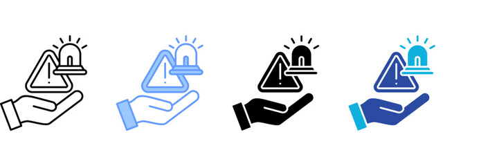 Incident  Icon Set Multiple Style Collection