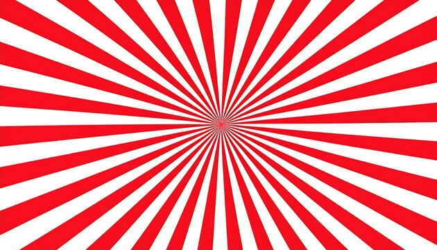 Red and white radiating lines forming a sunburst pattern