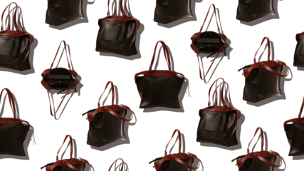 Pattern of feminine large designer bags.