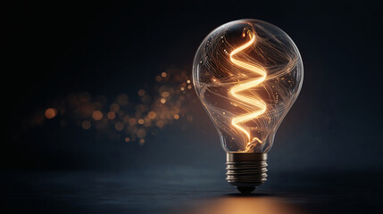 A glowing lightbulb symbolizing innovation and creative ideas