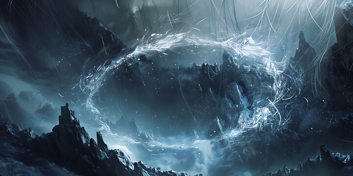 "Radiant Portal Beneath the Storm"

