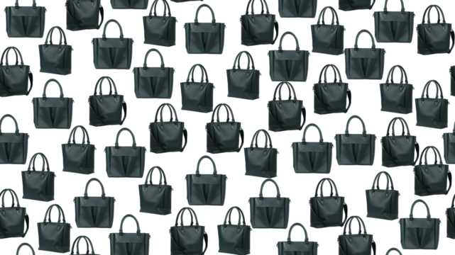 Designer women's bag in print pattern.