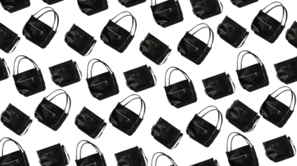 Designer women's bag in print pattern.