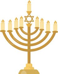 Hanukkah Festival Icons: Jewish Holiday Celebration Set