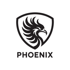 Obraz premium Unique eagle phoenix logo Modern and minimalist vector and abstract logo