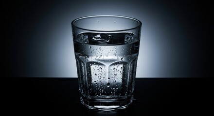 Refreshing Ice Water in a Glass: Crystal Clear Hydration Photography