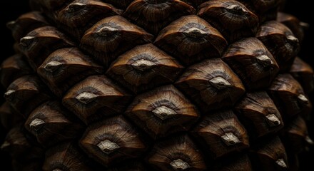 Dark Brown Pine Cone Texture: Nature's Geometric Pattern for Design Inspiration