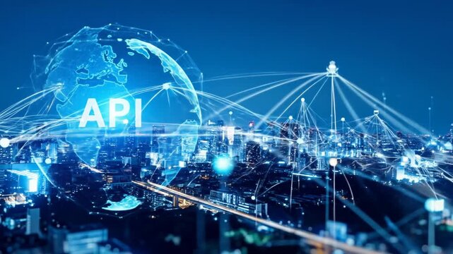 Global api network connecting cities