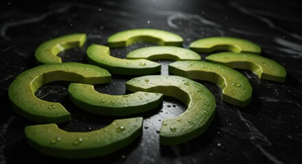 Juicy Avocado Slices: Fresh, Vibrant, and Modern Food Photography