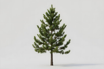 Pine Tree Isolated on White Background