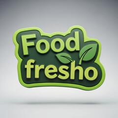 Green and Fresh 3D Logo Design Vector Illustration for a Healthy Food or Drink Brand