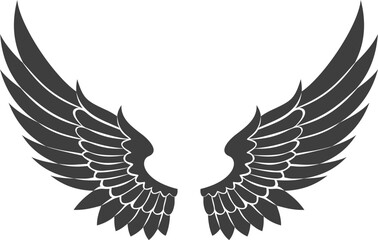 vector illustration of black wings
