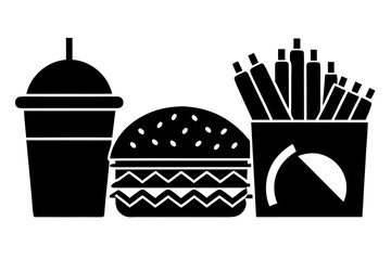 Vector illustration of an abstract background with a fast food icon