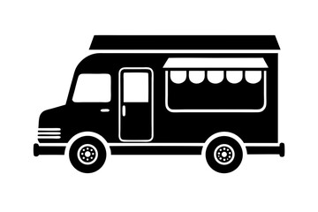 Vector illustration of a  food bus