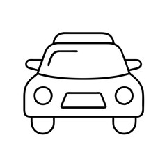 Naklejka premium Car vehicle automobile transportation outline icon vector illustration design element graphic auto