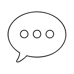 Chat bubble icon vector illustration for message communication and speech dialog symbol graphic