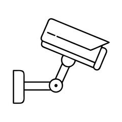 Security camera system cctv surveillance monitoring outline icon vector illustration design 90