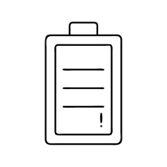 Battery charging indicator low power energy level icon symbol vector illustration design 90
