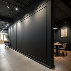 black wall modern interior