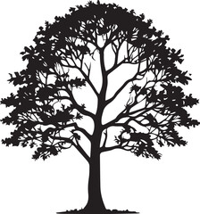 tree silhouette Vector | Minimalist & Trendy tree Silhouette Design | Unique & Stylish tree Artwork for Vector design