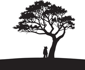 tree silhouette Vector | Minimalist & Trendy tree Silhouette Design | Unique & Stylish tree Artwork for Vector design