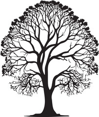 Obraz premium tree silhouette Vector | Minimalist & Trendy tree Silhouette Design | Unique & Stylish tree Artwork for Vector design