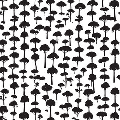 tree silhouette Vector | Minimalist & Trendy tree Silhouette Design | Unique & Stylish tree Artwork for Vector design