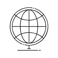 Globe world map geography earth travel international global continents countries outline icon