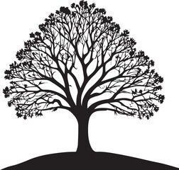 Obraz premium tree silhouette Vector | Minimalist & Trendy tree Silhouette Design | Unique & Stylish tree Artwork for Vector design