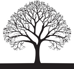 Obraz premium tree silhouette Vector | Minimalist & Trendy tree Silhouette Design | Unique & Stylish tree Artwork for Vector design