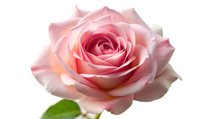 Elegant Blush Pink Rose Blossom: Close-up Studio Shot on Black Background